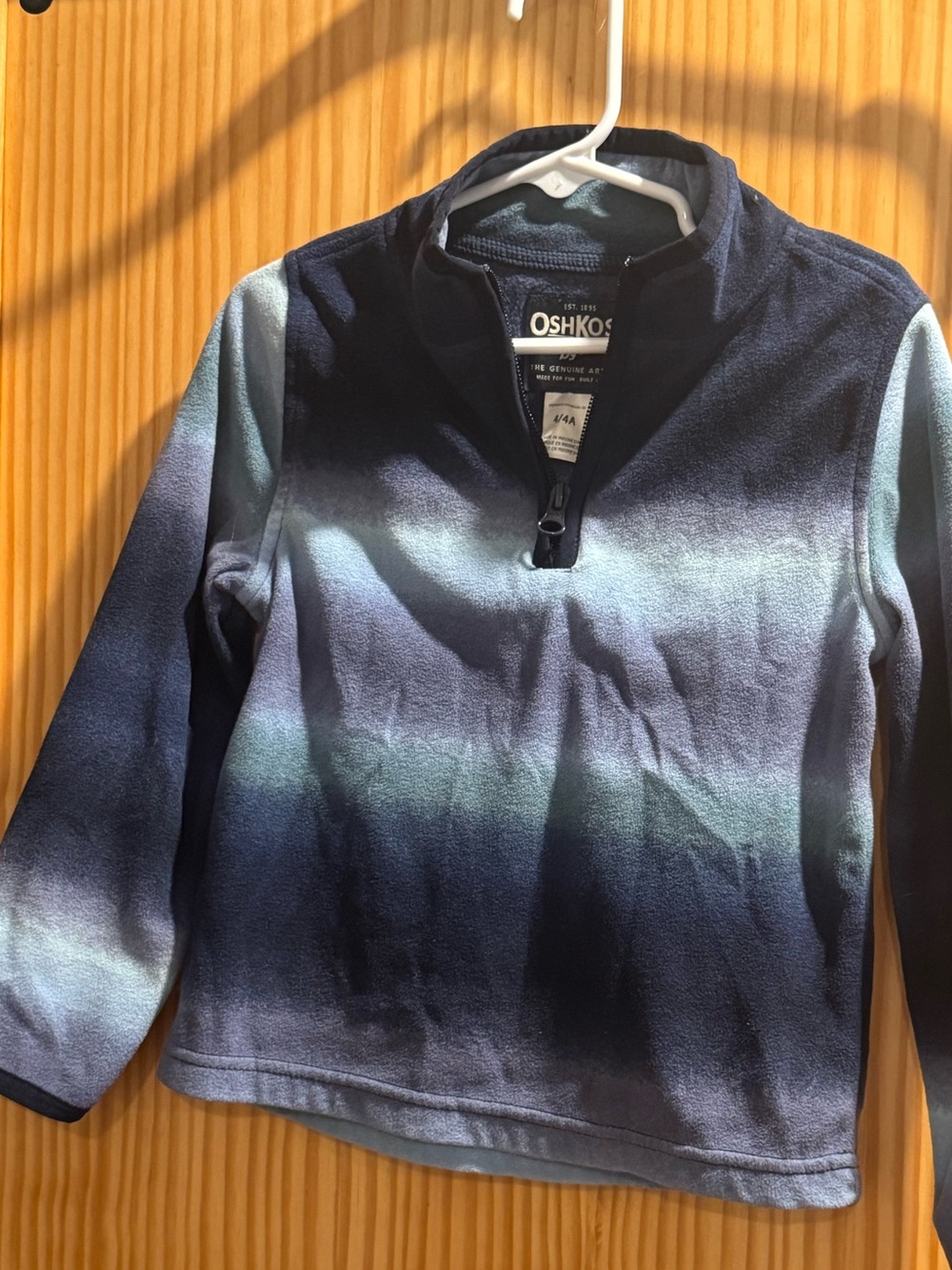 OshKosh B'gosh Girls' Blue Gradient Quarter-Zip Fleece Pullover